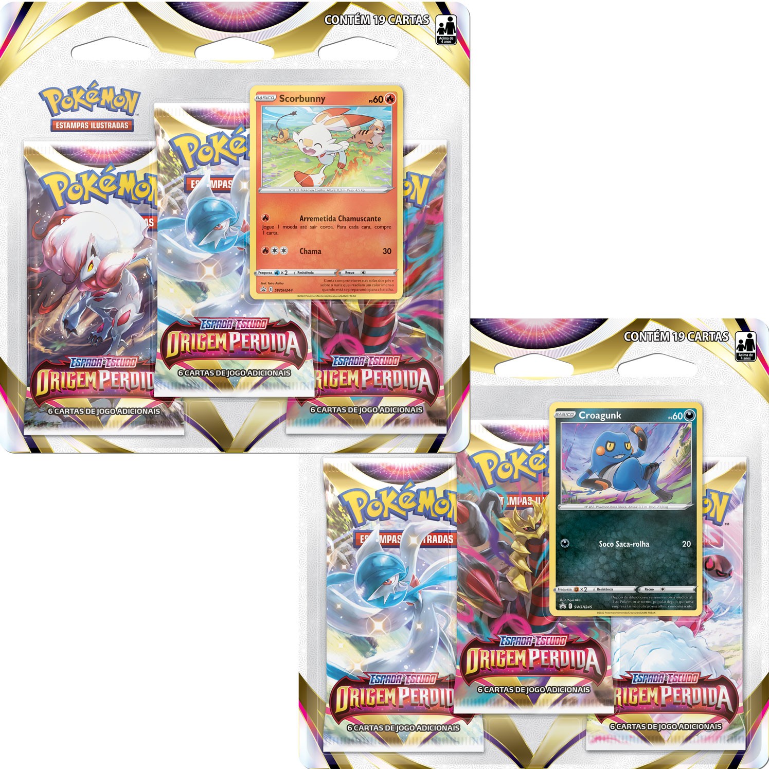 Triple Pack Pokémon Cards XY Turbo Revolução Sableye - Copag - A