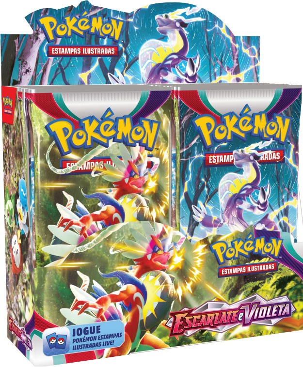 Kit 4 Booster Box 144 Pacotes Escarlate e Violeta Case Fechada COPAG  Original Cartas Pokémon TCG