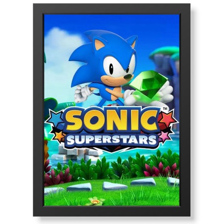 Quadro Decorativo Sonic SuperStars geek.frame