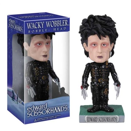 Boneco Edward Mãos de Tesoura Bobble Head Wacky Wobbler Funko