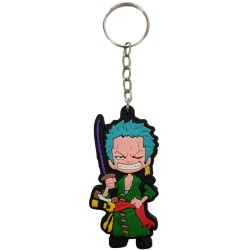 Chaveiro Emborrachado One Piece Roronoa Zoro com Espada Enma