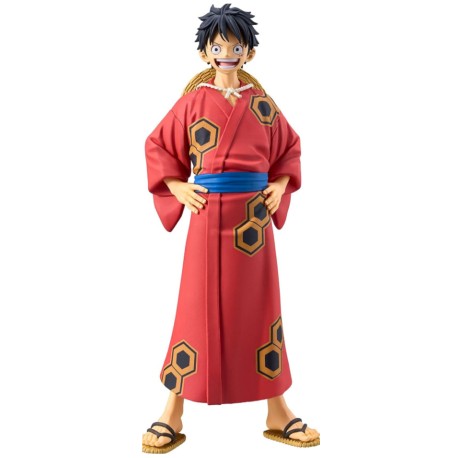 Boneco One Piece Monkey D. Luffy Yukata Wanokuni DXF The Grandline Series Bandai Banpresto