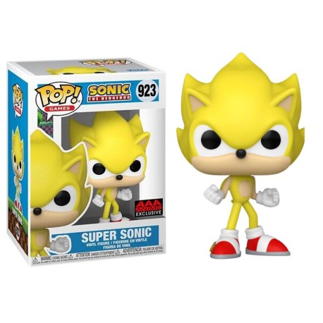 Boneco Sonic The Hedgehog Super Sonic AAA Anime Exclusive Pop Funko 923