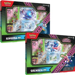 2 Box Pokémon Escarlate e Violeta Fábulas Nebulosas Greninja EX e Kingdra EX Copag