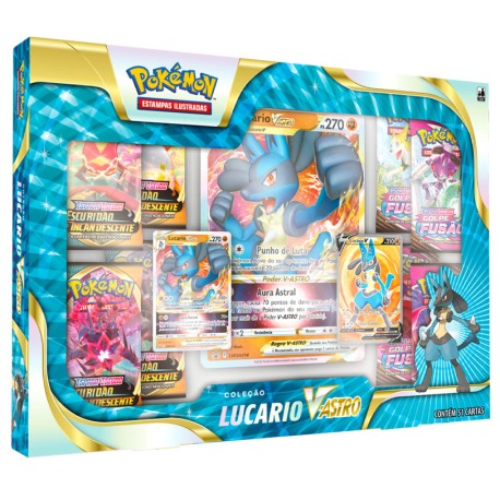 Box Pokémon Escarlate e Violeta Lucario V-Astro Copag