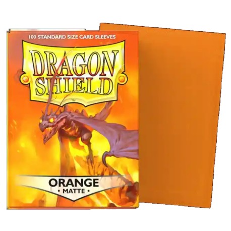 Sleeves Protetor Para Cards Dragon Shield Orange Matte Standard Size 100 unidades