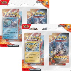 Kit com 2 Quádruplo Pack Pokémon Escarlate e Violeta Fagulhas Impetuosas Quagsire e Zapdos Copag