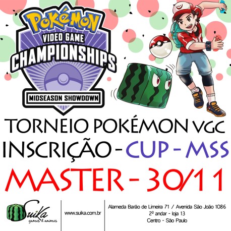 Inscrição Torneio Pokémon Challenge Cup Midseason Showdown MSS - 30/11 - 13:00h