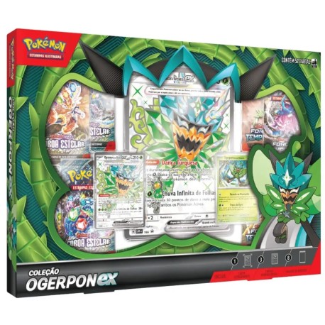 Box Pokémon Escarlate e Violeta Coleção Ogerpon EX Copag