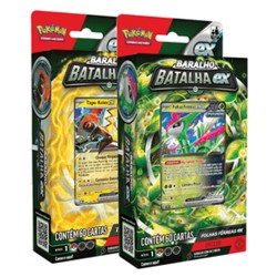 2 Decks Pokémon Baralho Batalha EX Folhas Férreas EX Tapu Koko EX Copag