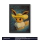 Quadro Decorativo Pokémon Eevee Van Gogh Autorretrato geek.frame