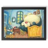 Quadro Decorativo Pokémon Snorlax Van Gogh geek.frame