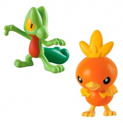 2 Bonecos Pokémon Treecko VS Torchic Tomy