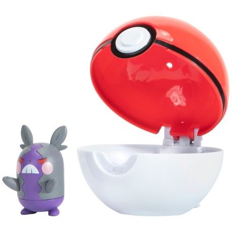 Boneco Pokémon Clip N Go Morpeko e Pokéball Wicked Cool Toys Sunny